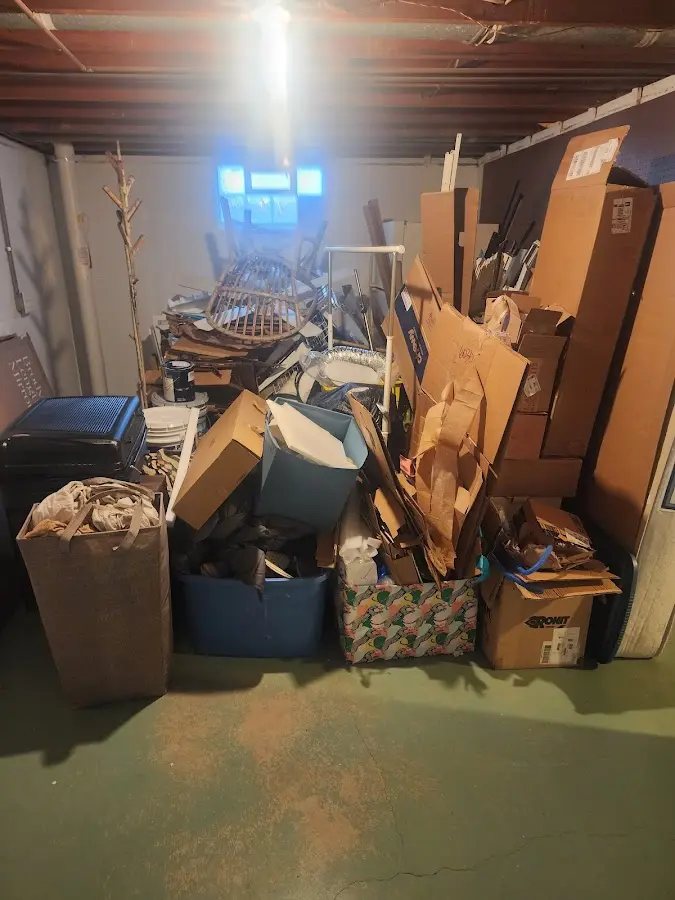 Roll-off dumpster container at job site for 40 Yard Dumpster Rental in Oakdale